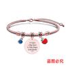 Pulsera Europea y Americana Transfronteriza Acero Inoxidable Pulsera Hueso de Serpiente Día del Maestro Manzana Conmemorativa Regalo Festivo Grabado Pulsera de Acero de Titanio