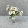 Crisantemo Artificial de Otoño de 20 Cabezas para Boda y Decoración del Hogar, Flores Falsas para Salones de Ceremonias, Centros Comerciales, Fondos de Fotografía y Accesorios Florales Hechos a Mano