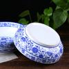 Venta al por mayor de punto sopera de porcelana azul y blanca antigua azul azul y blanca hotel restaurante sopera de verduras tazón de cerámica venta al por mayor