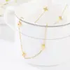 Colar Decorativo Feminino Tendência Popular na Internet Curto ins Corrente de Clavícula Corrente de Colar de Grama Doce para Menina