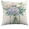 Funda de Almohada Colorida de Lirio e Hortensia, Best-Seller de Amazon Transfronterizo de Primavera, para Oficina y Dormitorio