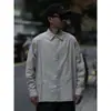 Camisa de Manga Longa Xadrez Fino Estilo Japonês Cityboy para Homens, Camisa Casual Solta Unissex Retrô Relaxado Estilo Americano