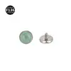 Liga de Titânio F136 0,9x 4mm Pedra Natural Olho de Tigre Joia para Piercing Stud de Lábio Stud de Orelha Stud de Língua Piercing