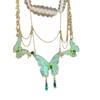 ¡Viento de puro deseo! Cadena de Pierna con Borla de Mariposa Verde de Encaje para Mujer Nicho Mori Dulce Fresca Chica Picante Cadena Corporal Accesorios Personalizados
