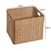 Cestas de Almacenamiento Tejidas al por Mayor para Uso Doméstico, Cestas Organizadoras para Gabinetes y Mesas de Centro, Cajas de Almacenamiento para Ropa y Snacks, Cestas de Mimbre Sintético, Estilo Europeo