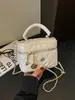 Bolso de mano pequeño para mujer transfronterizo, nuevo modelo 2026, bolso de cadena con patrón de diamantes, bolso cruzado simple, elegante, moderno, bolso de mano cuadrado pequeño