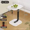 Mesa Auxiliar de Sofá, Gabinete Lateral con un Toque de Lujo Ligero, Mesa de Café Pequeña, Estante de Almacenamiento Móvil para Mesita de Noche, Mesa Mini para Balcón, Hierro