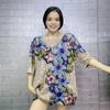 Camiseta de Manga Corta con Diamantes Calientes de Alta Resistencia para Mujer, Reductora de Edad, Vintage, Estampado de Fénix, Holgada, Talla Grande, Top Suéter, Transpirable, Seda de Hielo