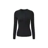 Camisa de base de lana 100% pura con cuello Henry Maillard francés para mujer, tops retro de manga larga para otoño e invierno, para usar en capas