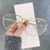 Gafas de moda que cambian de color y protegen de la luz azul para mujer, Monturas de gafas lisas retro de personalidad a la moda, Gafas de comercio exterior a la moda sin graduación para hombre