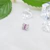 Accesorios para Joyería DIY Zirconia Microincrustada Hueca Forma de Cintura Pequeña Flor de Colores de Doble Cara Cuentas Espaciadoras Corindón Rojo Cuenta de la Fortuna
