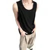 2026 Verano Nuevo Chaleco sin Mangas Texturizado Elástico de Tacto Frío de Moda para Hombre Ajuste Holgado Camiseta sin Mangas Deportiva Talla Grande Camiseta Interior