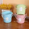 Balde de Água de Plástico Grande Espesso com Logo Impresso, Balde Portátil para Armazenamento de Água para Uso Doméstico, Balde Redondo Durável com Grande Capacidade