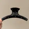 Pinza de tiburón negra en forma de corazón para recogido, elegante pinza para el pelo floral para la parte trasera de la cabeza, gran accesorio para el pelo de pinza de garra estilo nuevo 2026