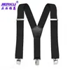 Suministro transfronterizo de tirantes negros para hombre, de 5 cm y 3 clips, en forma de Y, para pantalones, Amazon Spot