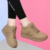 Zapatos Casuales Cómodos de Caña Alta con Suela Suave para Mujer 2026 Invierno Nuevo Estilo de Moda con Forro de Felpa Añadido y Zapatos de Algodón Deportivos de Caña Baja Engrosados con Cordones