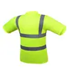 Camiseta reflectante de manga corta más vendida del fabricante, Ropa reflectante para personal de gestión de obras de construcción vial, Seguridad vial