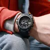 Reloj electrónico de doble pantalla de moda para deportes al aire libre, luminoso, impermeable, reloj electrónico multifunción con esfera grande