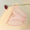 2026 Nuevo Producto Puro Deseo Sin Costuras Suave Ligero Satín Encaje Ropa Interior Femenina Sexy Transparente Malla Todo Incluido Bragas de Cadera para Mujeres