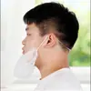 Venta al por mayor de fábrica juego de barba desechable no tejido blanco con orejera anti-caída de barba paño facial transpirable