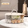 Plato de Frutas Hogar Sala de Estar Mesa de Café Plástico Caja de Dulces Almacenamiento de Snacks Cacahuete Melón y Frutos Secos Nuevo Año Plato de Frutas Secas