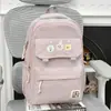 Mochila Estilo Universitario Energética con Estampado de Postres para Estudiantes, Estilo Dulce para Clases en el Campus, Vacaciones y Ocio