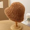 2024 novo chapéu de balde com textura de pelo para outono e inverno simples elegante moda alta qualidade rosto pequeno chapéu de pescador