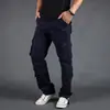 Pantalones Casuales Transfronterizos para Hombre Primavera Nuevo Algodón Puro Talla Grande Monos Holgados Deportivos Rectos Exteriores Pantalones de Múltiples Bolsillos
