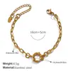 Pulsera de Moda Europea y Americana Collar de Oro de 18K Cadena en Forma de O Collar de Cristal Pulsera de Perlas Collar de Circonita Joyería de Acero Inoxidable