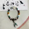 Pulseiras de Cerâmica Atacado, Transmissão ao Vivo em Pontos Turísticos e Feiras Noturnas, Pulseiras de Contas de Porcelana Caixa Surpresa, Pequenos Artigos de Bancas de Rua, Joias Vintage Artesanais