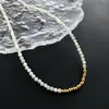 Collar de Cuentas Barrocas Naturales para Mujer Personalizado Ins Sol Dorado Amatista Nicho Dopamina Moda Cadena Clavícula