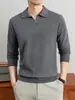 Estilo Riqueza Antigua Prendas de Punto Capa Base para Hombre Camisa Polo Cuello de Gaviota Ropa Interior de Invierno Suéter de Color Sólido Ropa Cálida para Hombre