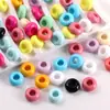 Cuentas de ábaco de colores con agujero grande DIY Aro de agujero mediano Cadena para teléfono móvil Pulsera Anillo colgante Cuerda para el cabello Juguetes para niños Accesorios de joyería