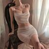 Yiyue lencería sexy sexy camisón de tirantes finos perspectiva tentación pijamas gratis fuera del uniforme traje 8807