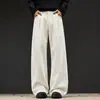 Pantalones Casuales Pequeños de Estilo 'Old Money' con Caída para Hombres y Mujeres Otoño Holgados Estilo Oficina Adelgazantes Rectos Pantalones Casuales Color Caqui
