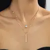 Um Colar Pingente Moderno de Camadas com Design Simples, Exquisito e Versátil para Mulheres, Perfeito como Presente