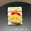 Chaveiro de pelúcia fofo, chaveiro de desenho animado criativo, pingente de bolsa de pelúcia, acessório feminino