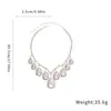 Collar Colgante de Gota de Agua Incrustado de Diamantes Estilo Coreano, Cadena para Clavícula de Diseño de Nicho Personalizado de Moda y Exagerado, Collar de Lujo Ligero y de Gama Alta