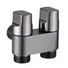 Válvula de Esfera Tripla Mini Dupla Abertura Anti-Queda Fluxo Alto Galvanizada Cinza Arma Máquina de Lavar Núcleo Espesso Totalmente Cobre Duplo Controle
