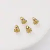 Colgante de Cobre Relleno de Oro de 14K Serie Vida Marina Hecho a Mano para Pulsera Collar Colgante de Caracola Color Zirconio Conserva el Color