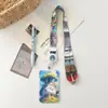 Portatarjetas de identificación de estudiante del dibujo animado Totoro de Hayao Miyazaki con cordón largo, portatarjetas anti-pérdida para tarjeta Yangchengtong, tarjeta de control de acceso y tarjeta Octopus