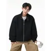 Jaqueta Masculina Americana Pesada Desconstruída com Gola Alta Nova Outono/Inverno 2026 - Top Tendência Masculino de Algodão Premium 400G