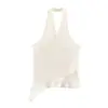 Estilo Europeo y Americano Transfronterizo Z Nueva Moda Elegante Ropa para Mujer al por Mayor Top de Tirantes Textura de Satén de Seda 2331051