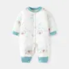 Mameluco Acolchado de Algodón para Bebé de 40g, Mameluco Sin Costuras de Otoño e Invierno, Traje de Gateo Delgado de Algodón Espesado para Niños