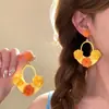 Pendientes de Flor Exagerados Súper de Hada y Impresionantemente Hermosos para Mujer, Estilo Vacaciones en la Costa, de Gama Alta, Únicos y Hermosos Pendientes con Sentido de Atmósfera