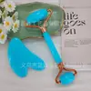 Masajeador rodillo forma de corazón de cuarzo rosa, tabla gua sha forma de corazón de cristal rosa, tabla de belleza facial, masajeador rodillo de doble cabeza