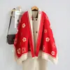 Bufanda de Imitación Cachemir Estilo Tweed con Camelia para Mujer en Otoño e Invierno Nueva Elegante Versátil Decorativa Engrosada Cálida Chal Largo