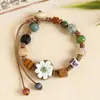 Pulseras con cordón, Pulseras de estilo chino nuevo, Regalos de vacaciones para hombres y mujeres, Cerámica Pequeño Fresco Personalidad Tendencia Fabricantes, Suministro al por mayor
