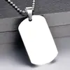 Placa de Perro Militar Personalizada de Acero Inoxidable Europea y Americana Transfronteriza Colgante para Hombre Hip-Hop Sencillo para Mujer Collar de Acero de Titanio Se Puede Grabar