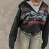 Sudadera con cremallera y estampado digital de lunares, estilo moderno, nueva colección Primavera 2025, para hombre y mujer